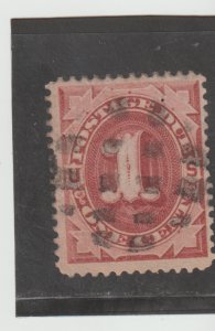 US Scott #J22 VF-XF 1891s 1c Postage Due with A SON Fancy Cancelation