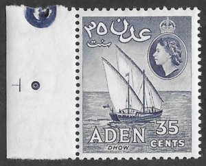 Aden # 70  Dhow   35c  New Watermark   (1)  VLH Unused