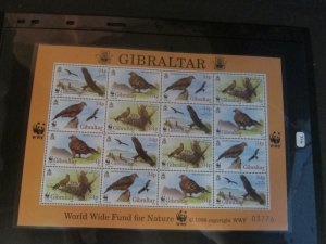Gibraltar 1996 Sc 716 Bird set MNH