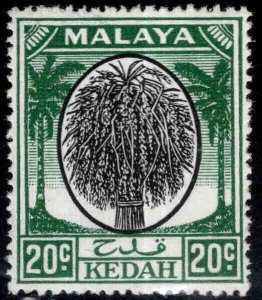 MALAYA Kedah Scott 72 MNH** 1952 Sheaf of Rice stamp