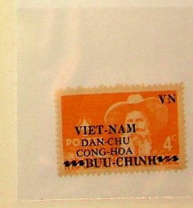 NORTH VIET NAM - Viet Minh Sc 1L11 NH ISSUE OF 1945 - OVERPRINT ON 4c