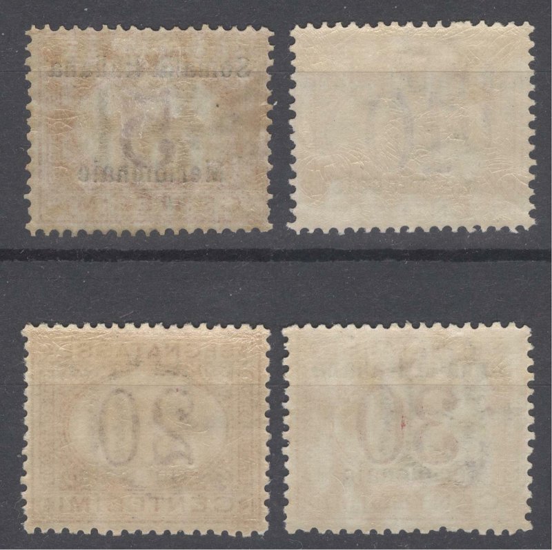 Somalia 1906 5c-30c Post Due Scott J1-J4 SG D17-D20 VLMM/MVLH Cat $191