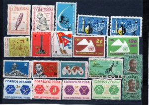 CUBA 1961-1965 YEARS SMALL COLLECTIONS SET OF 20 STAMPS MNH