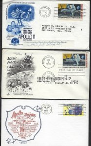 US 1969 APOLLO 11 TWO COVERS FIRST MAN ON THE MOON KITTY HAWK