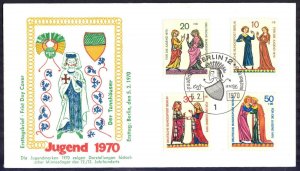 Berlin Germany 1970 Youth Minstrels Mi. 354/7 FDC