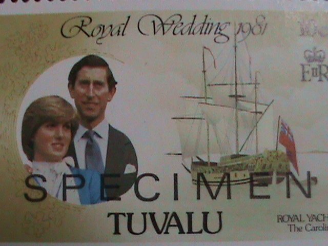 TUAVALU-SPECIMEN -1981 ROYAL WEDDING- PRINCE CHARLES & LADY DIANNA-MNH SHEET