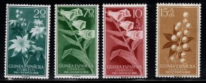 SPANISH Guinea Scott 360-361, B54-55 MNH** 1959 child welfare flower set