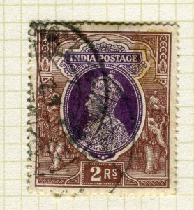 INDIA; 1938 early GVI issue fine used Shade of 2R. value