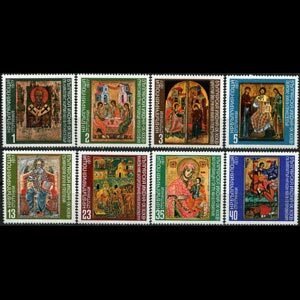 BULGARIA 1977 - Scott# 2411-8 Icons Set of 8 NH one folded