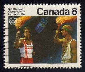 Canada #681 Lighting Olympic Torch; Used