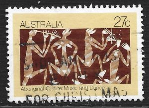 Australia #853 27c Aboriginal Bark Paintings-Mimi Spirits Singing & Dancing