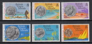 British Virgin Islands 254-259 Coins on Stamps MNH VF