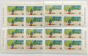 CANADA 1970 #530 Christmas Set of 4 Plate Blocks - MNH CV 25$+