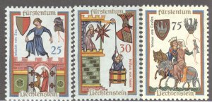 Liechtenstein, Sc #381-83, MNH