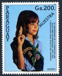 Paraguay 2113 MUESTRA (Spewcimen), MNH. Michel 3725. Girl Scout, 1984.