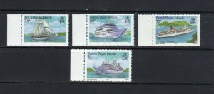 BRITISH VIRGIN ISLANDS - 1986 CRUISE SHIPS - SCOTT 524 TO 527 - MNH