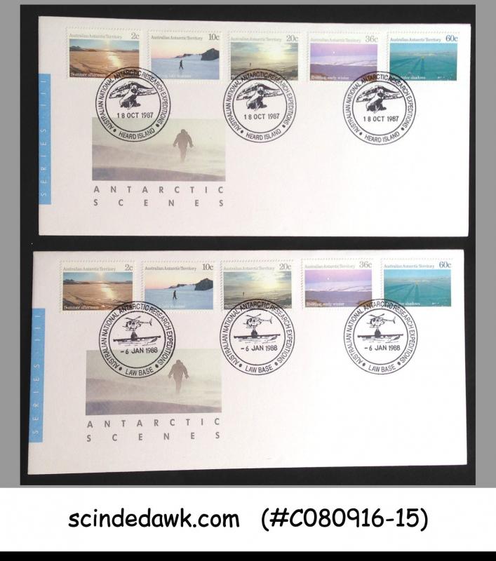 AUSTRALIAN ANTARCTIC TERRITORY - Set of 6 FDCs with Different Cancellation