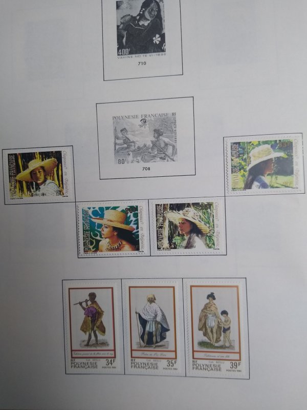 collection on pages French Polynesia 1981-85 PS: CV $143