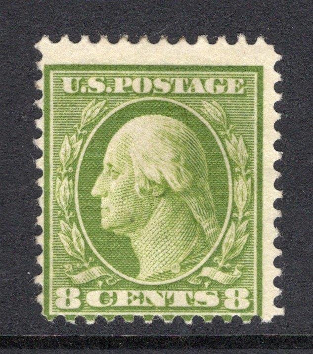 USA 1908 8¢ Washington Perf 12, DLwmk - OG MH - SC# 337   (ref# 204112)