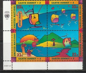 1997 UN-NY - Sc 707 - MNH VF - PB LL - Earth Summit, 5th anniversary