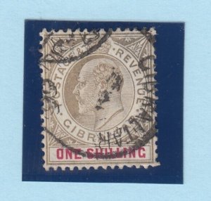 Gibraltar KEVII 1904 1/- SG61 VFU CDS BP8608