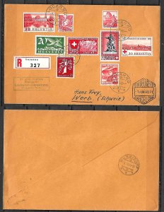 SWITZERLAND STAMPS, 1940 COVER FIRST MAIL FLIGHT TO BARCELONA