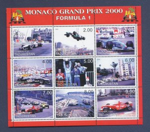 TAJIKISTAN - - MNH S/S - Formula 1 Grand Prix Monaco - Race Car