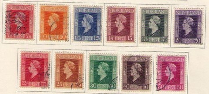 Netherlands Sc #262-276 Used A Complete Set On a Scott Page F-VF