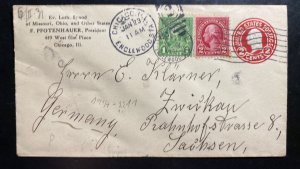 1931 Chicago IL USA Postal stationery commercial  Cover To Sachen Germany