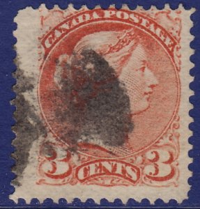 Canada - 1873 - Scott #37 - used - Small Queen
