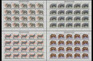 MOMEN: BURUNDI SC #589-601 1982 1983 SHEETS OF 20 WILDLIFE MINT OG NH LOT #60806