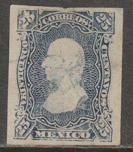 MEXICO 120a, 25¢ IMPERFORATED SINGLE. USED. F-VF.