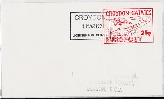 Great Britain. Cover. 1971 Emergency Post. Fine Used