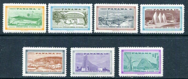 PANAMA 1958 WORLD FAIR BRUSSELS Set MINT SC# 418-421 C207-C209 