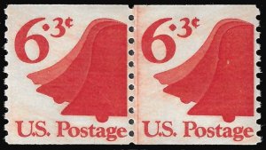 Sc 1518   6.3¢ Liberty Bell Joint Line Pair,  MNH