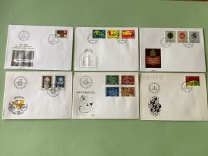 Liechtenstein 1969 postal stamps covers 6 items Ref A1395