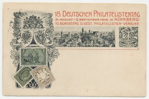 Postal stationery Germany 1906 Philatelic day Nurnberg - Stamps 