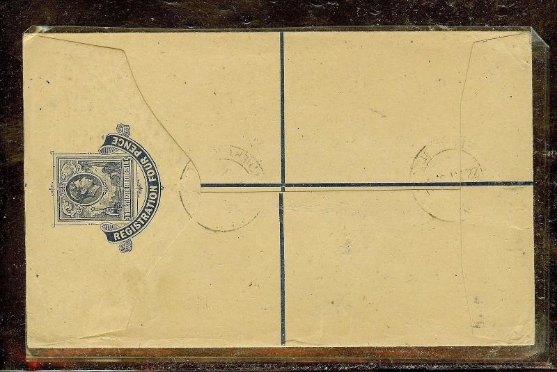 NORTHERN RHODESIA (P1210B) KGVI 4D RLE+1/2D+4D 1950 FROM LUANSHYA TO SA