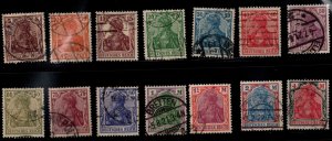 Germany Scott 115-132 complete used set  of 14