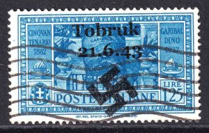 ITALY 286 TOBRUK 21.6.43 OVERPRINT USED F/VF SOUND