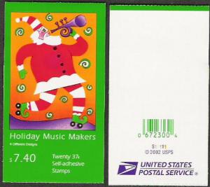 3825-3828 BK296 CHRISTMAS MUSIC MAKERS VENDING BOOKLET