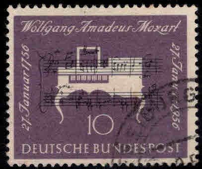 Germany Scott 739 Used 1956 Mozart stamp