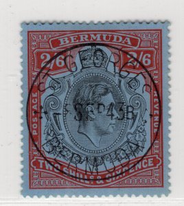 KGVI BERMUDA 1943 GEORGE VI  2/6 SCOTT 124 SG 117 SUPERB USED B01