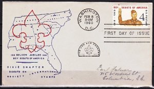 United States, Scott cat. 1145. Scouts 50th Anniversary. First day cover. ^