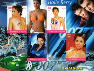 Somalia 2002 James Bond 007 Halle Berry-Pierce Brosnan-Concorde Shlt.IMPERF.MNH