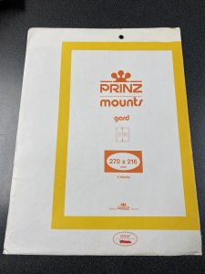 Prinz Scott Stamp Mount - Clear - Pack of 4 (270x216mm)  Blocks