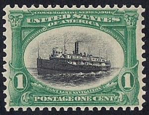 #294 1 cent Pan American Stamp Mint OG NH EGRADED SUPERB 98