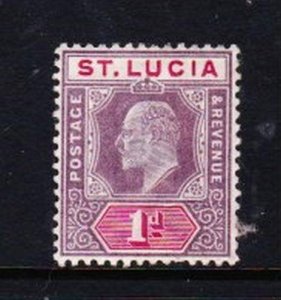 Album Tesori St Lucia Scott # 44 1p Edoardo VII Mint Cernierato