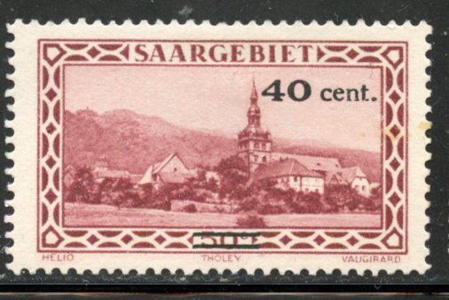 Saar # 136, Mint Hinge. CV $ 1.60