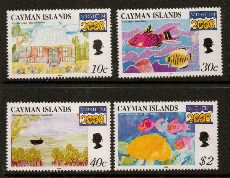 CAYMAN ISLANDS SG888/91 1999 CHILDRENS PAINTINGS  MNH